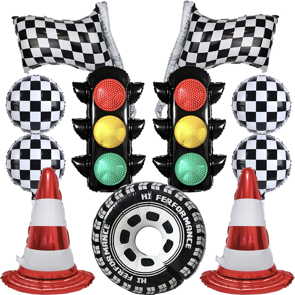Lighting Mcqueen Decor - Race Car Birthday Party Decoration Traffic
