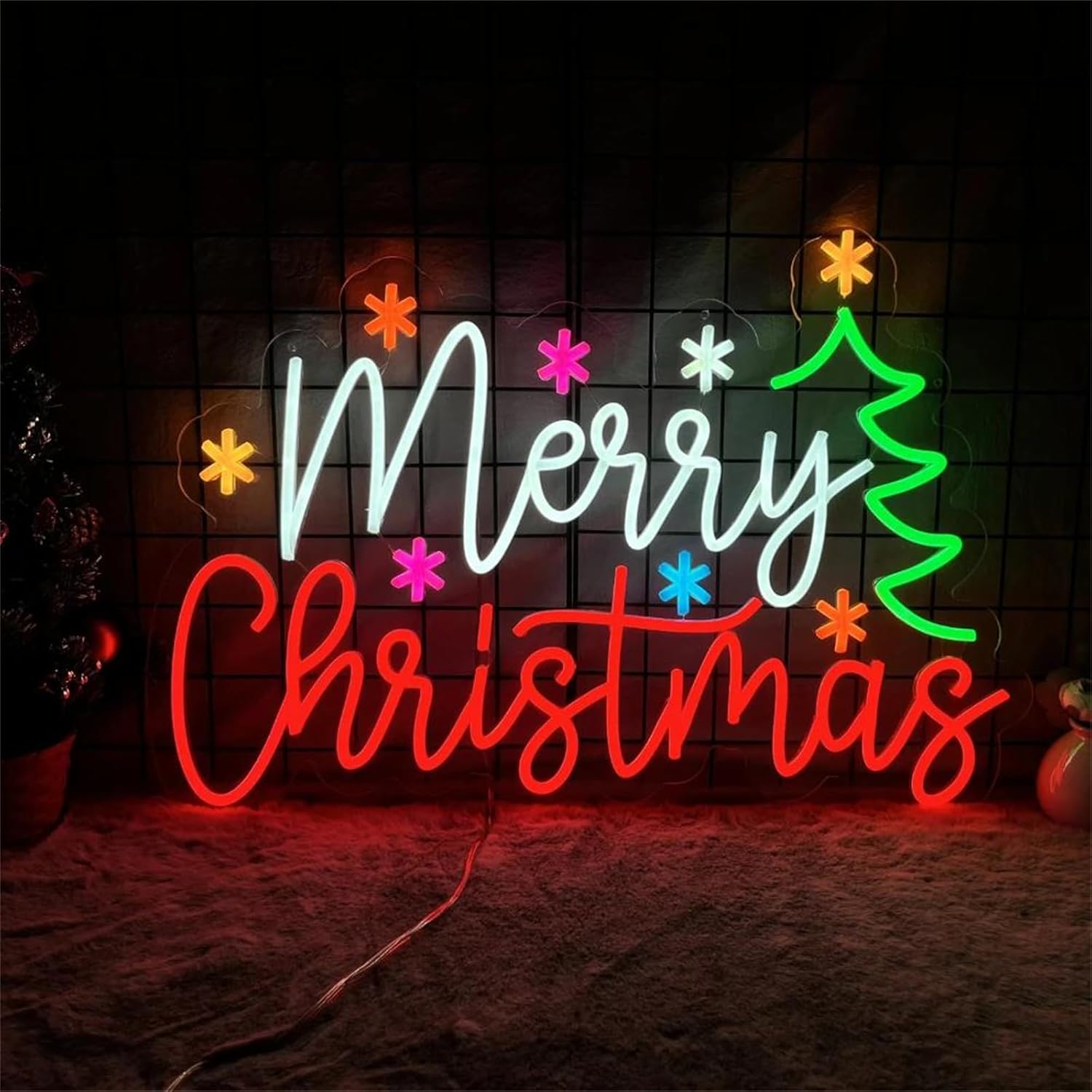 Merry Christmas Neon Sign with - đánh giá và giá Lighting Home Decor Ideas