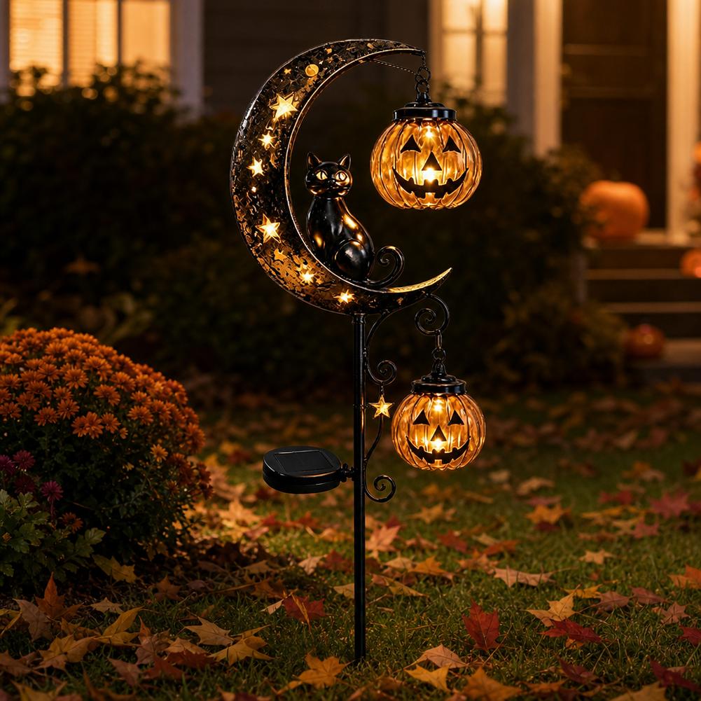 Halloween Black Cat Moon Groun - đánh giá và giá Led Moon Lamp
