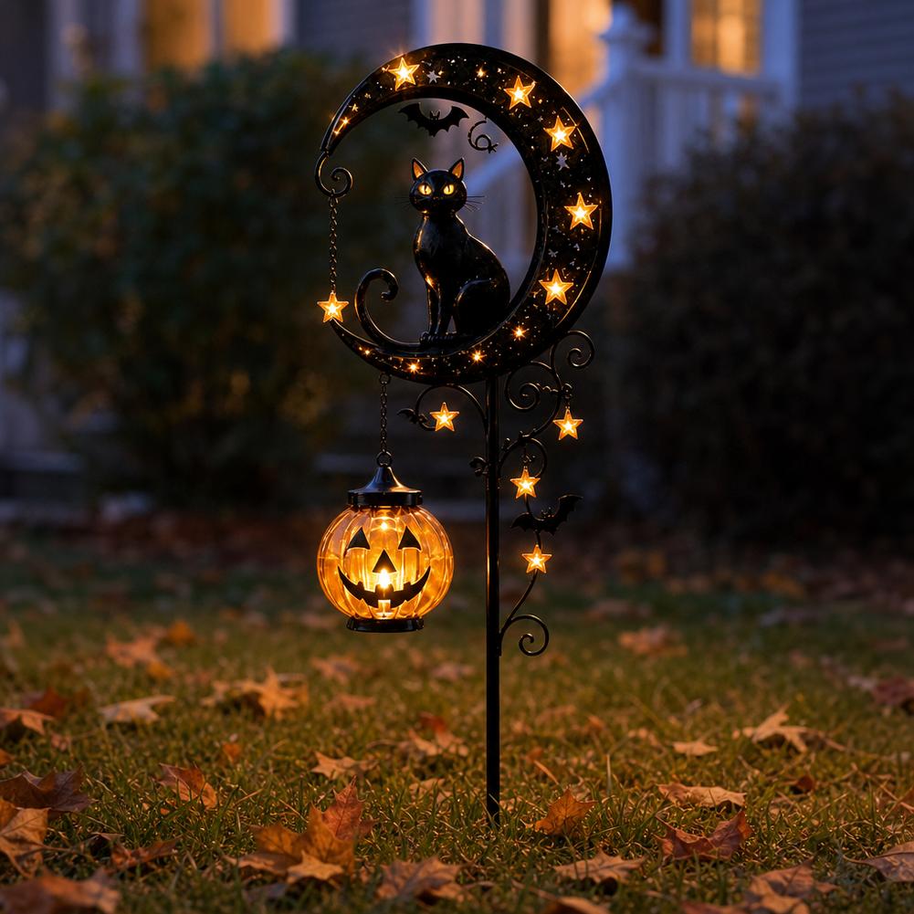 Halloween Black Cat Moon Groun - đánh giá và giá Led Moon Lamp