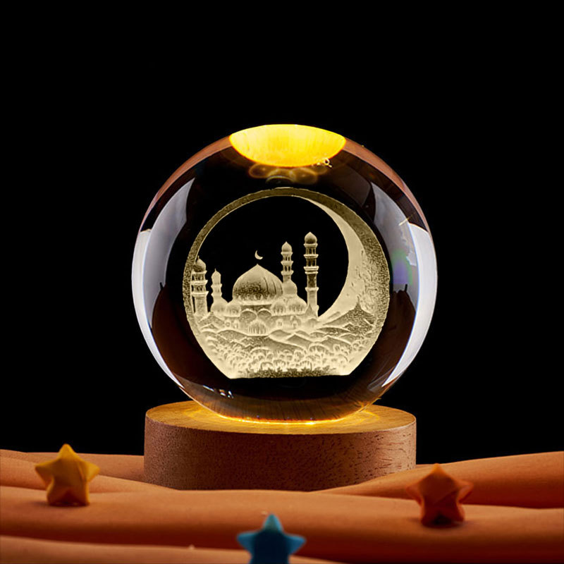 Ramadan Decoration 3D Crystall - đánh giá và giá Led Moon Lamp