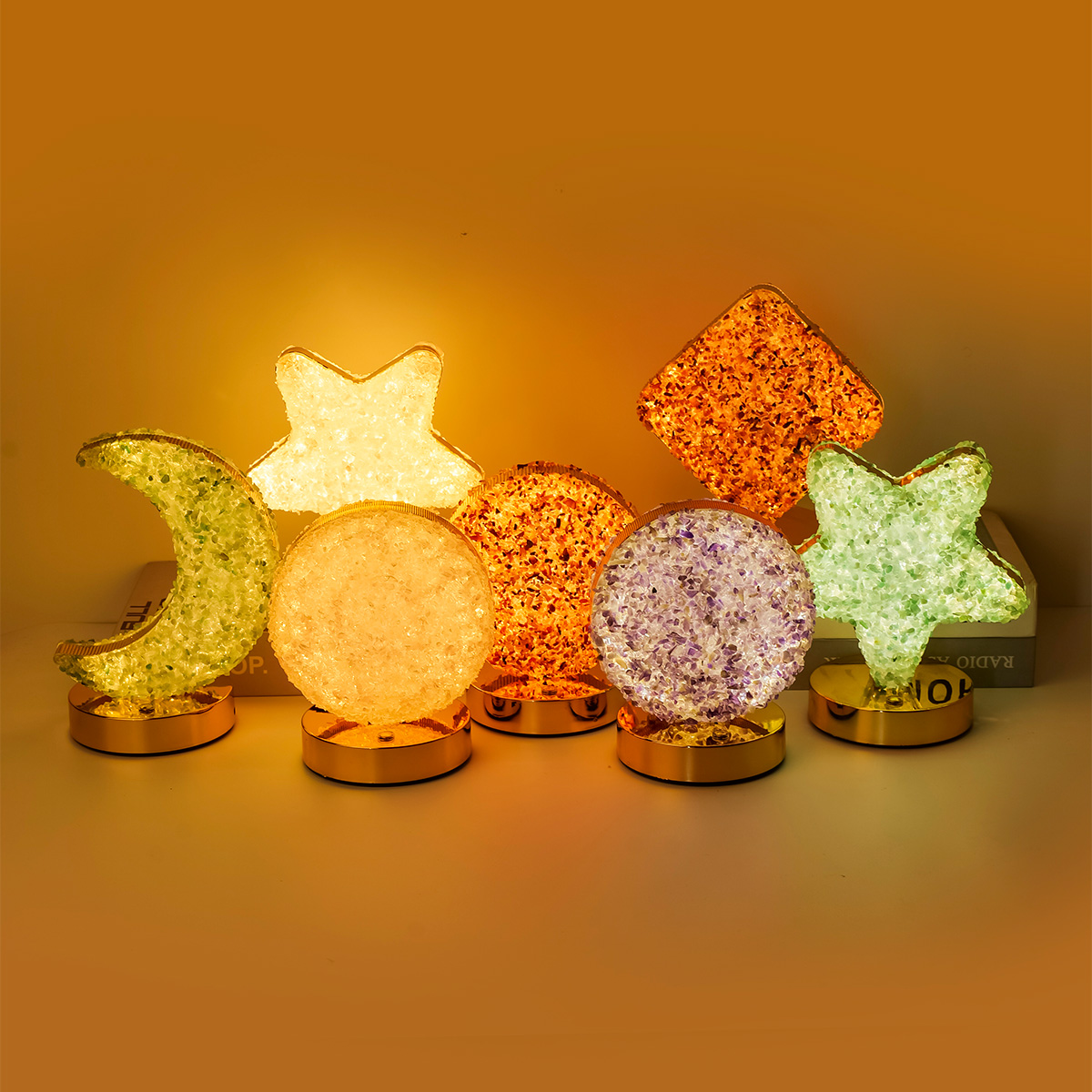 Natural Crystal Gravel LED Nig - đánh giá và giá Led Moon Lamp
