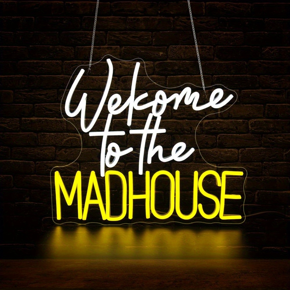 Welcome To The Madhouse Neon S - đánh giá và giá Lighting Home Decor Ideas