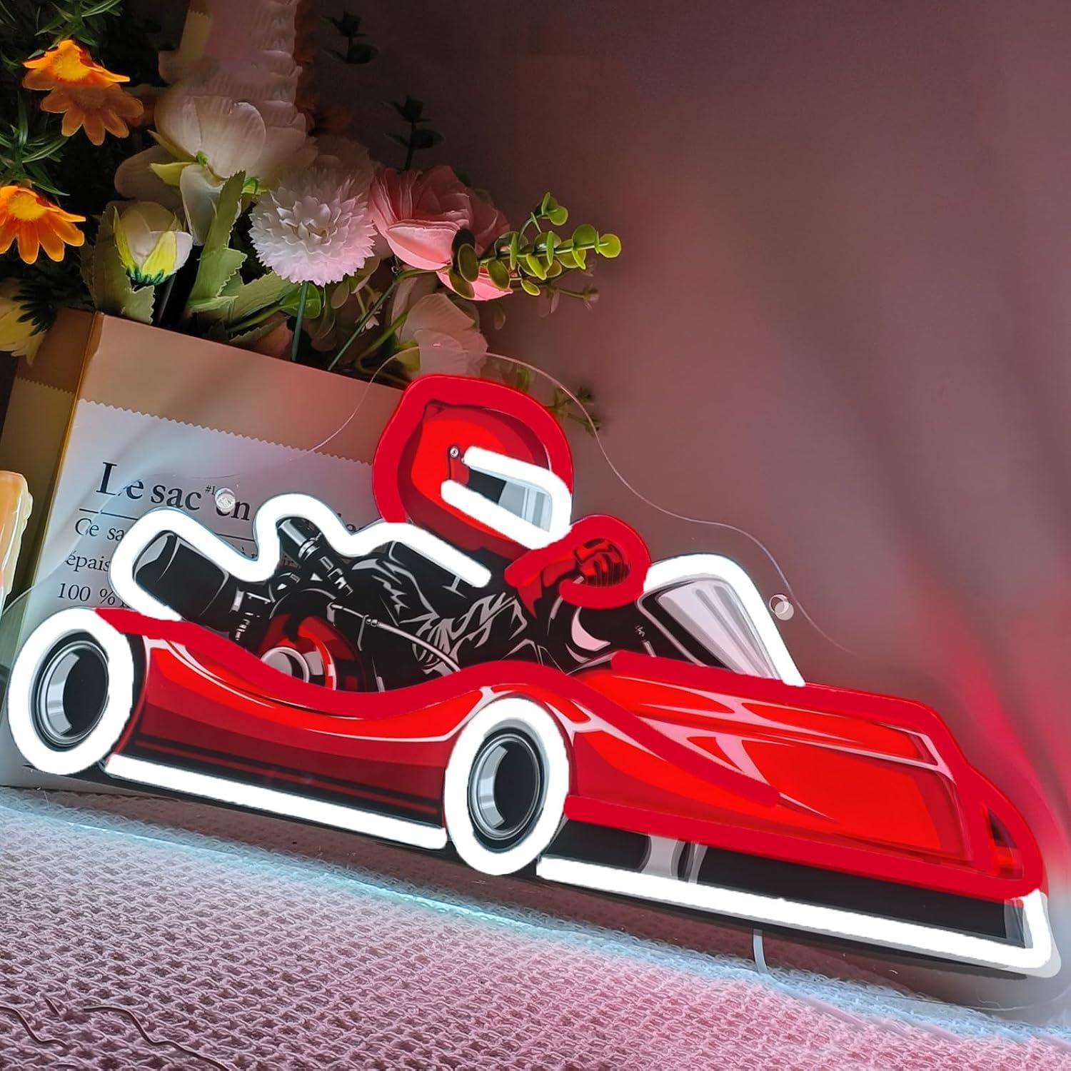Go Kart Racer Neon Sign USB Di - đánh giá và giá Decor Kart Lighting
