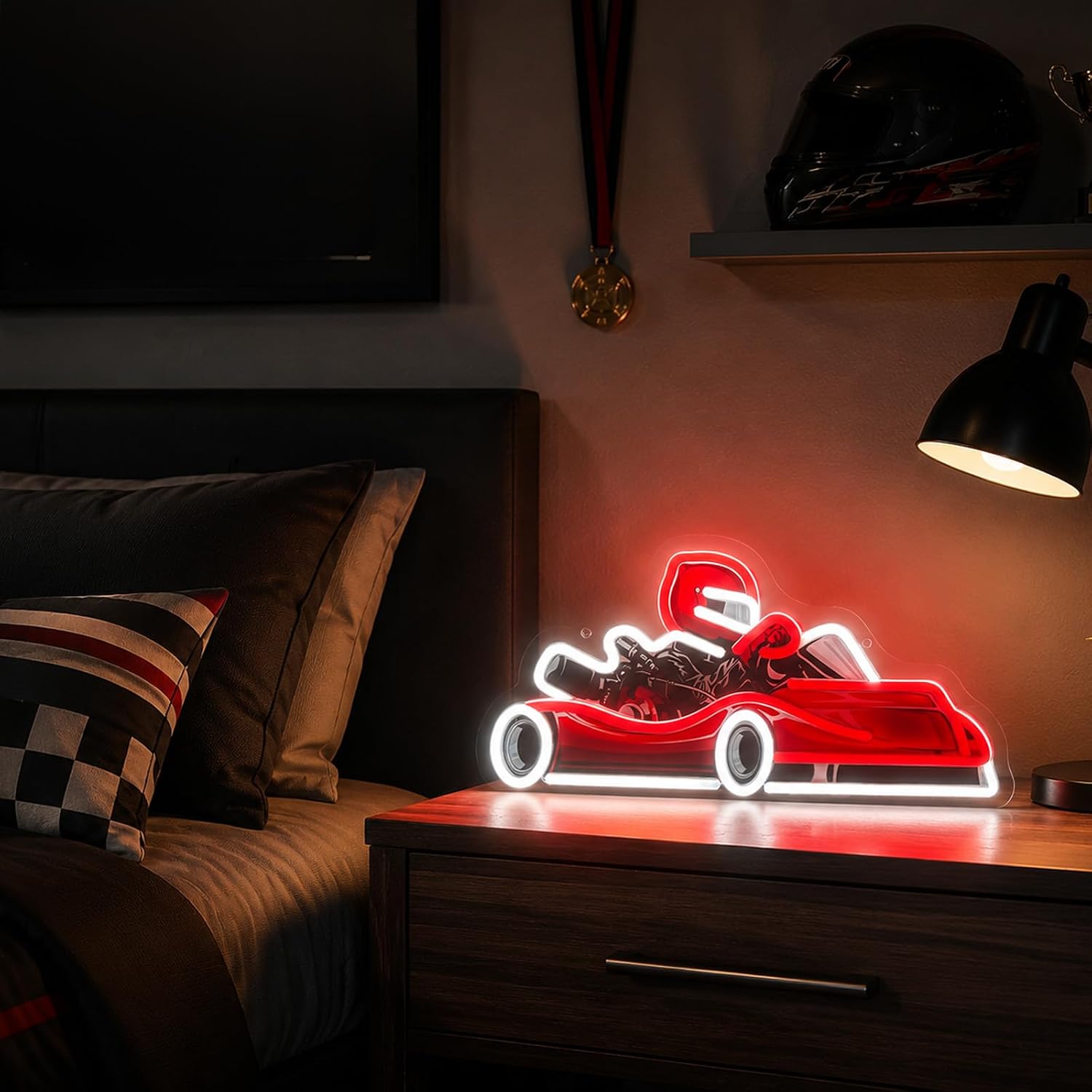 Go Kart Racer LED Neon Sign US - đánh giá và giá Decor Kart Lighting