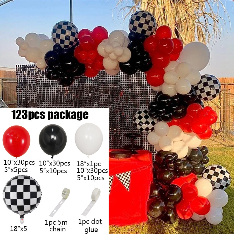 123pcs Racing Car Birthday Bal - đánh giá và giá Lighting Mcqueen Decor